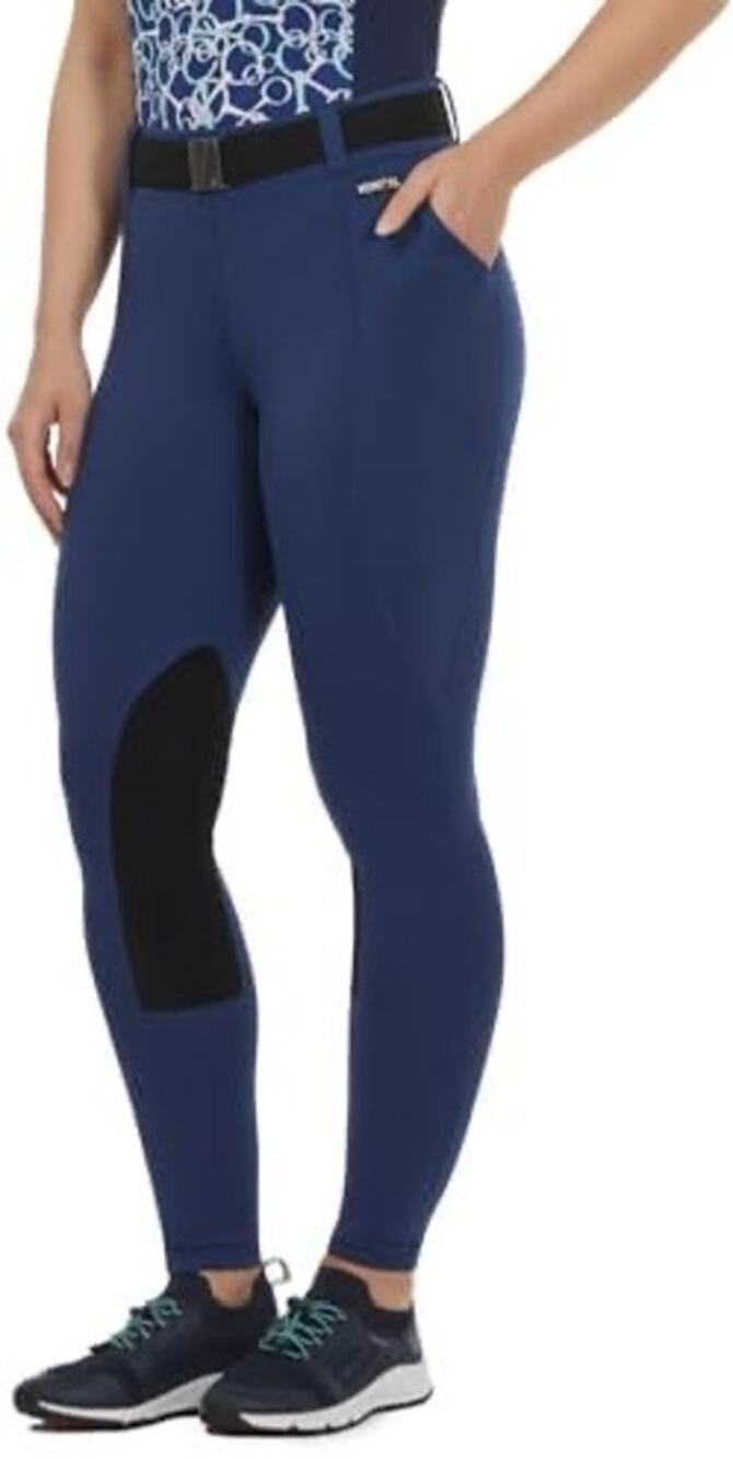 Kerrits Blue + Black K Flex Knee Patch Riding Breeches Pants Medium